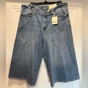 a.n.a Blue High-Rise Wide Leg Crop Jeans